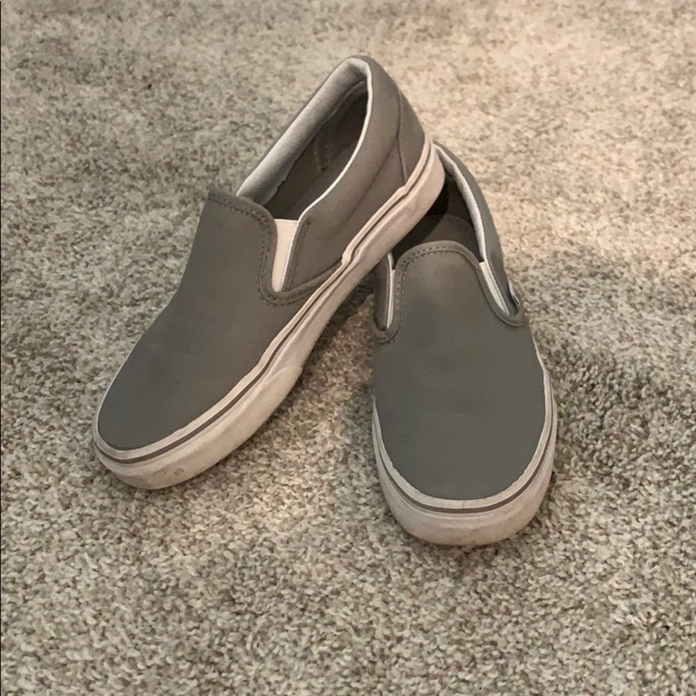 Gray Kids Vans size 3.5